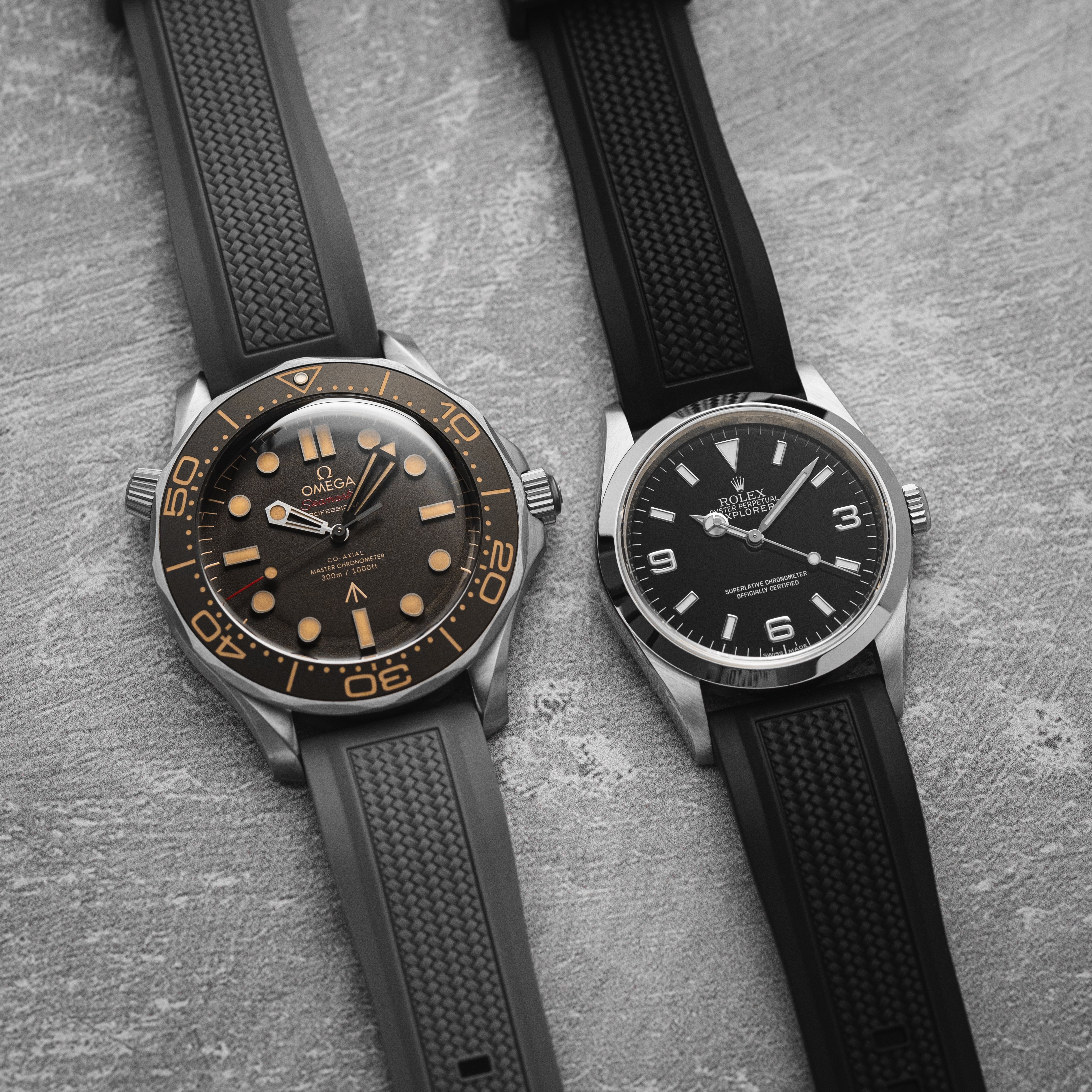 Stryke Premium Rubber Strap -  Quick-Release  – Navy (2424)