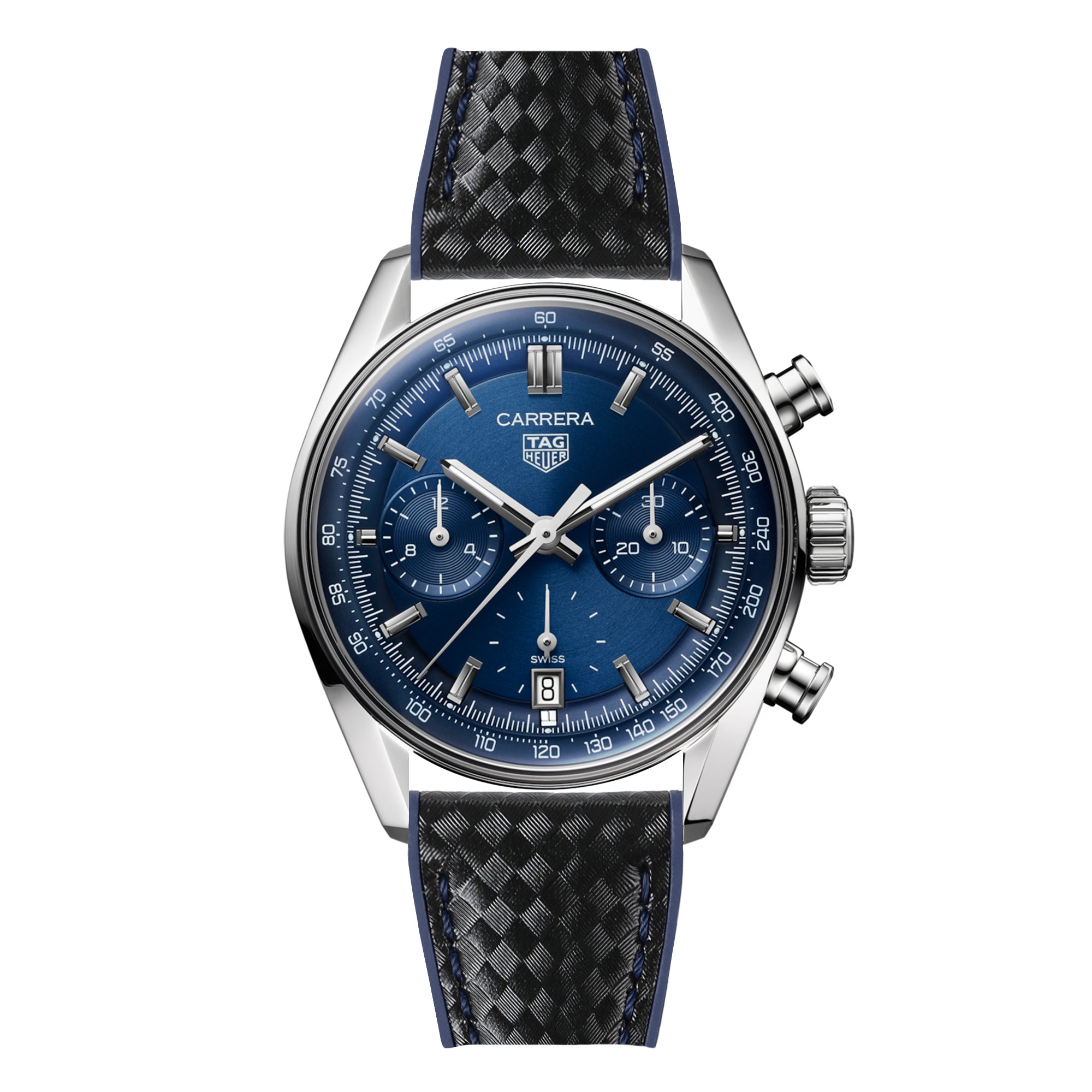 Ezra Leather Rubber Performance Hybrid Strap for TAG Heuer Carrera