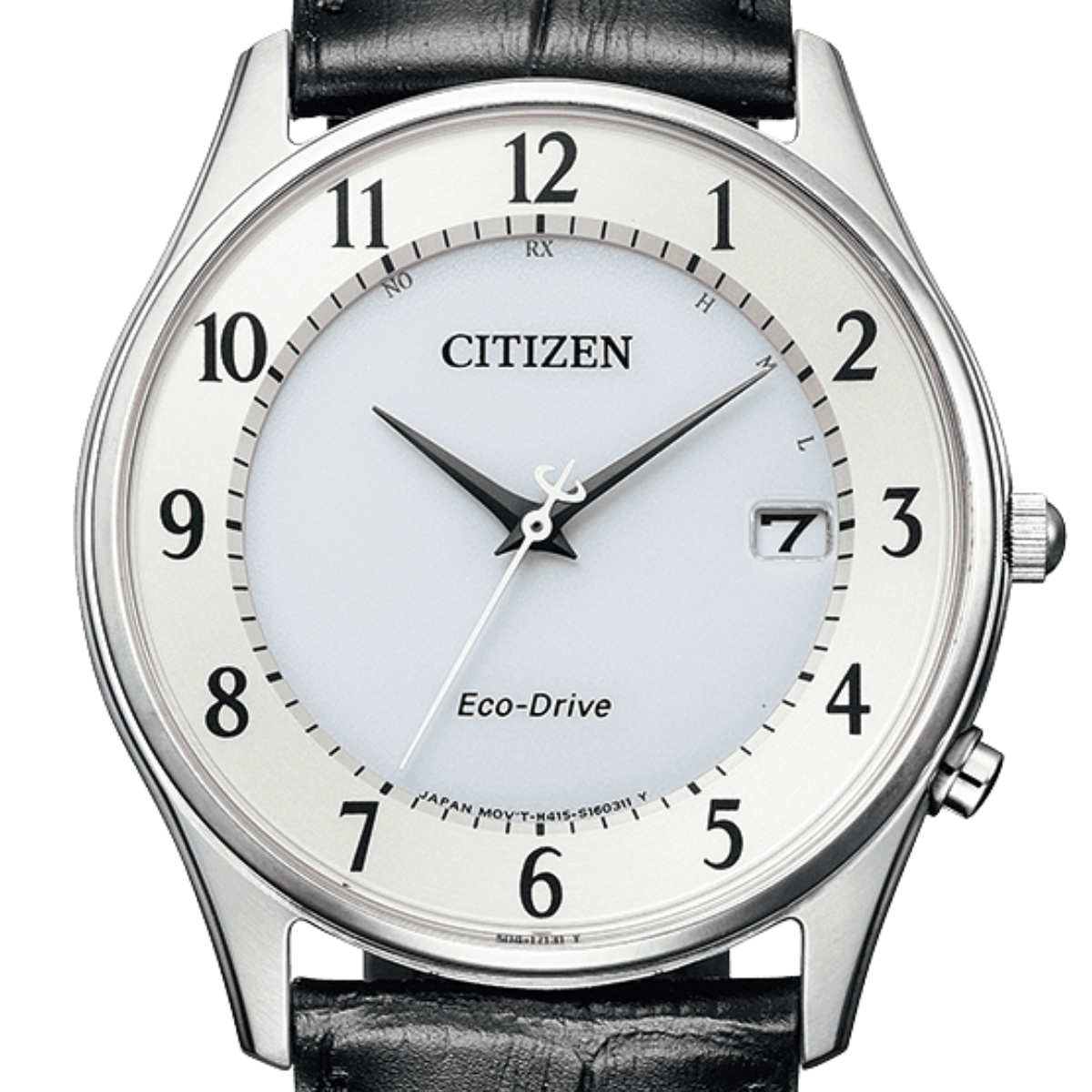 Citizen Collection AS1060-11A AS1060 AS1060-11 Eco-Drive White Dial Leather Watch