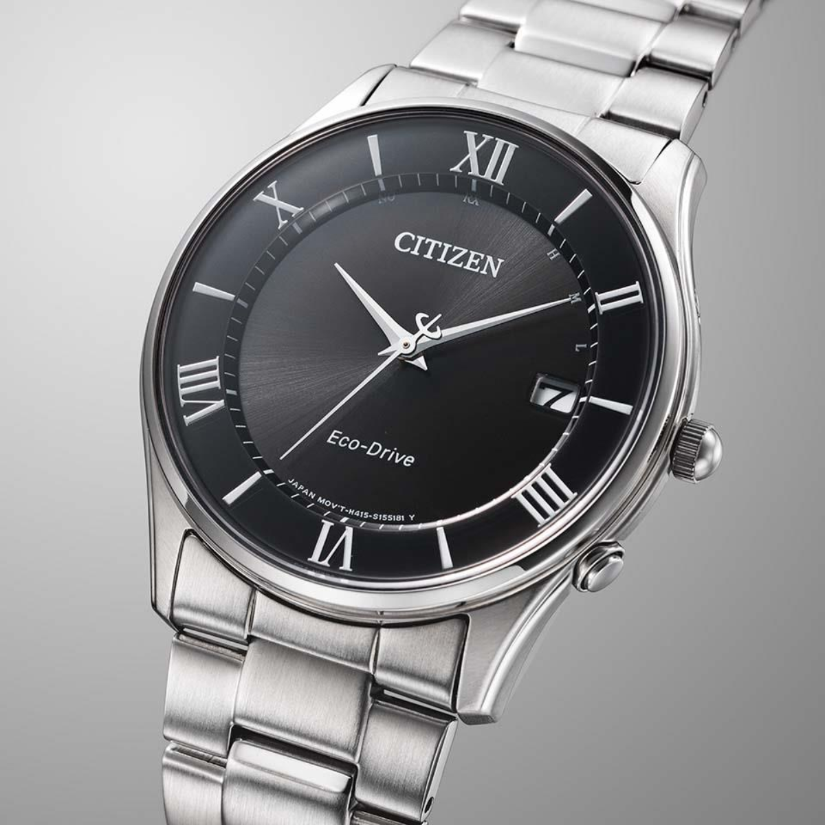 Citizen Collection AS1060-54E AS1060 AS1060-54 Eco-Drive Black Dial Dress Watch
