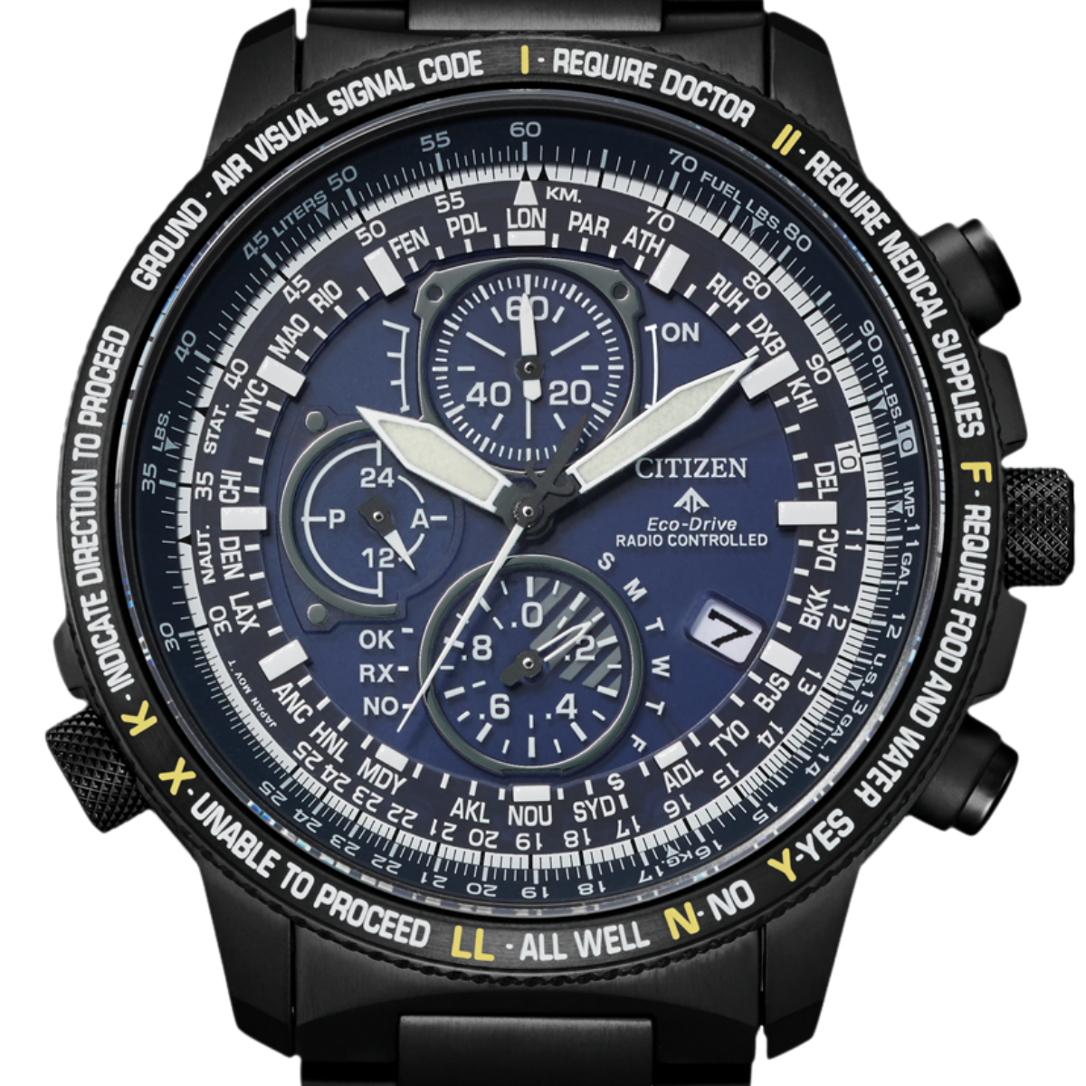 Citizen AT8195-85L AT8195 AT8195-85 Promaster Sky Titanium Radio Controlled Mens Watch