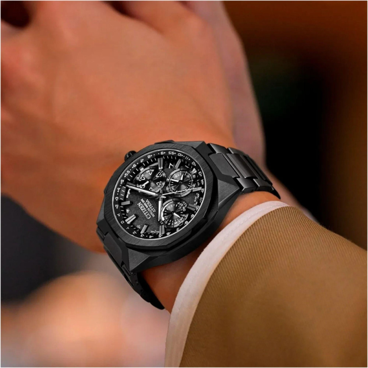 Citizen Attesa Satellite Wave GPS Hexagon Titanium Watch CC4105-69E