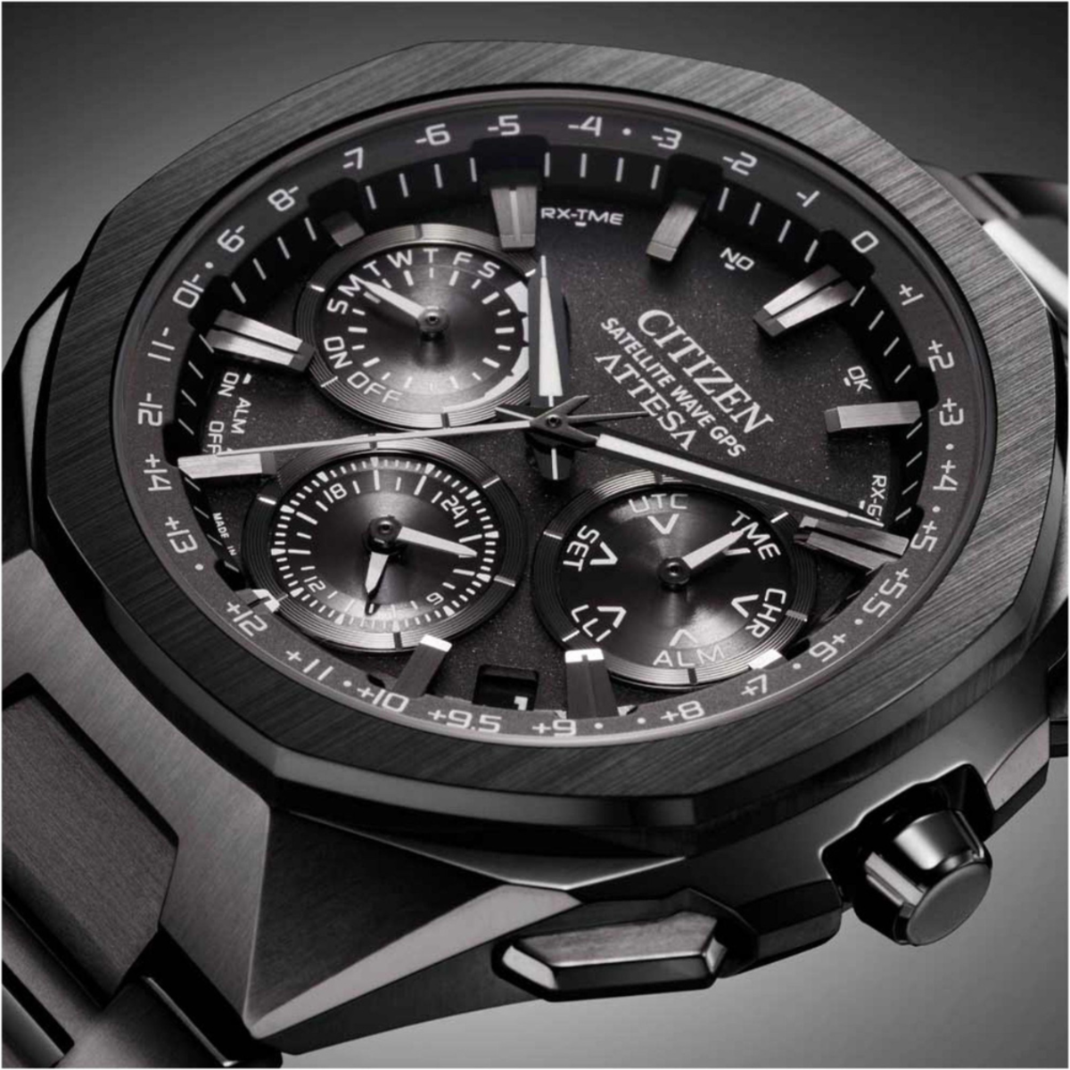Citizen Attesa Satellite Wave GPS Hexagon Titanium Watch CC4105-69E