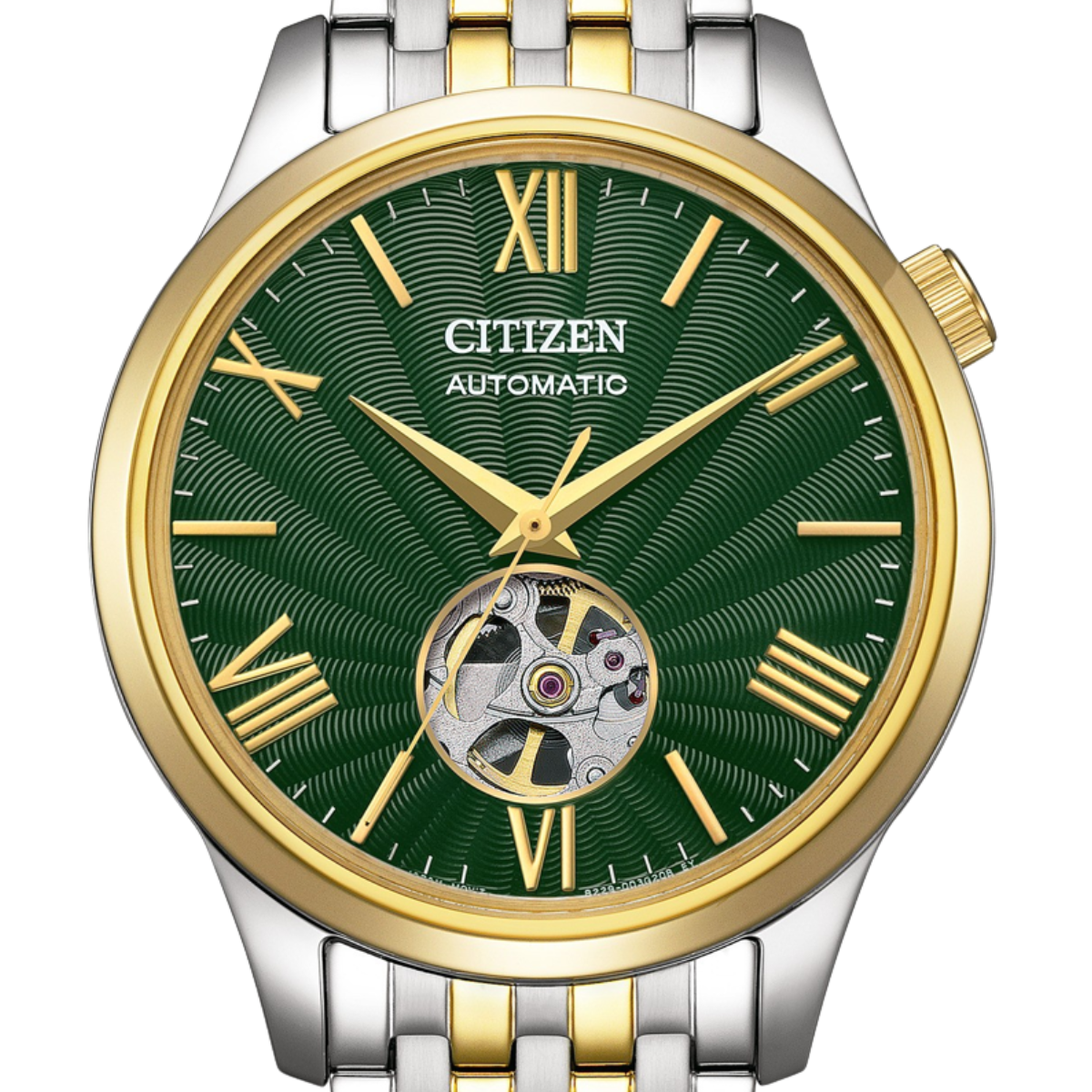 Citizen NH9134-83X Automatic Open Heart Green Dial