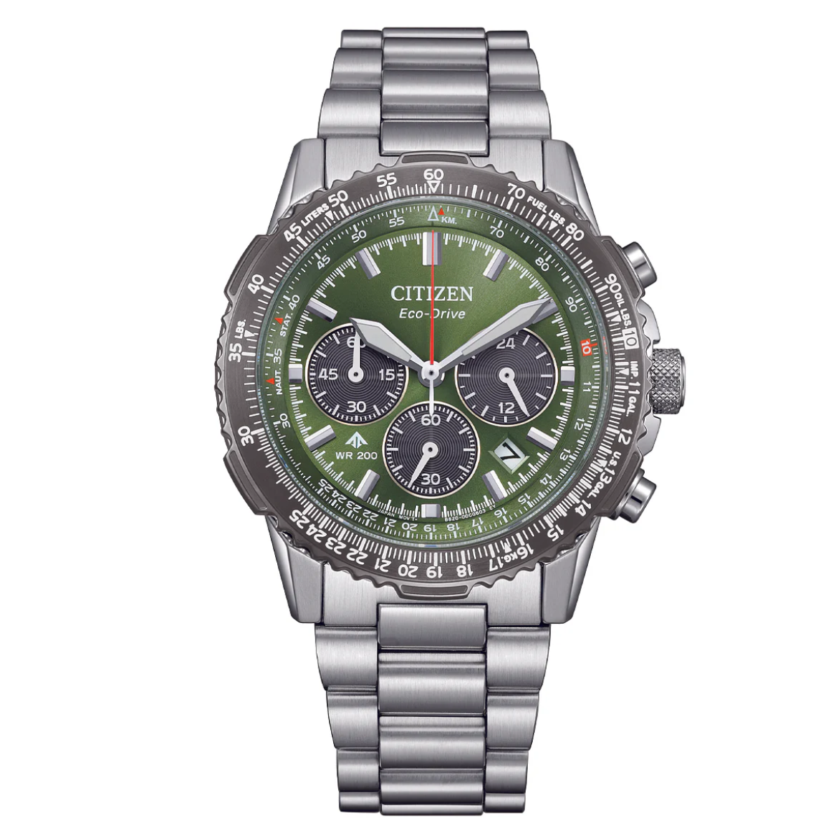 Citizen CA4664-60W Promaster Sky Eco-Drive Chronograph in Green