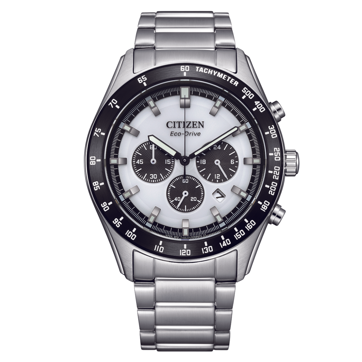 Citizen CA4674-58A CA4674 CA4674-58 Chronograph Silver Eco-Drive Mens Watch