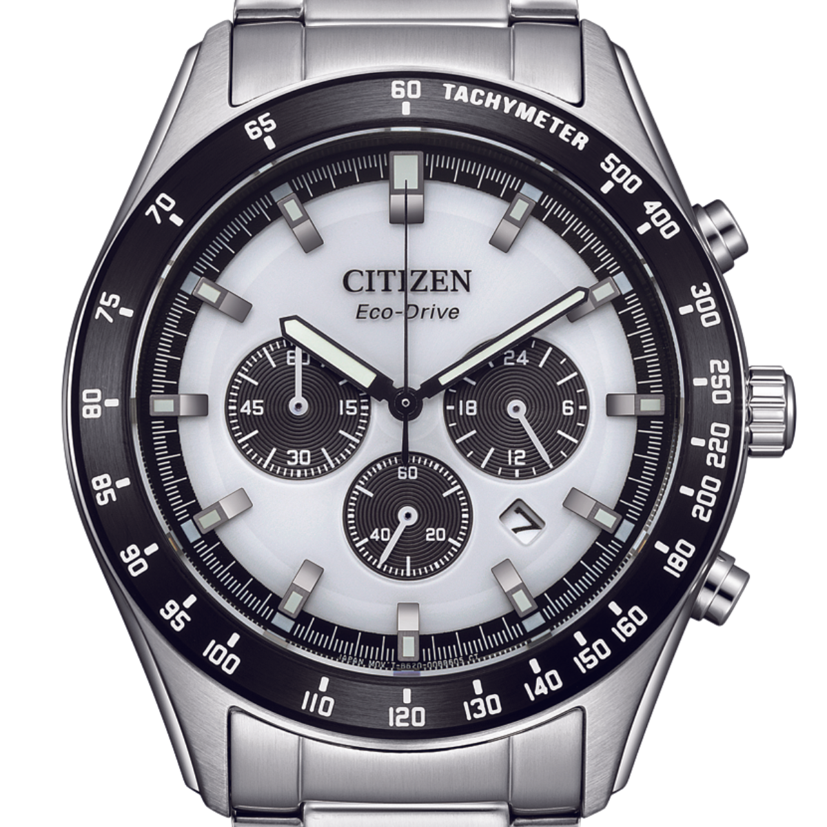 Citizen CA4674-58A CA4674 CA4674-58 Chronograph Silver Eco-Drive Mens Watch