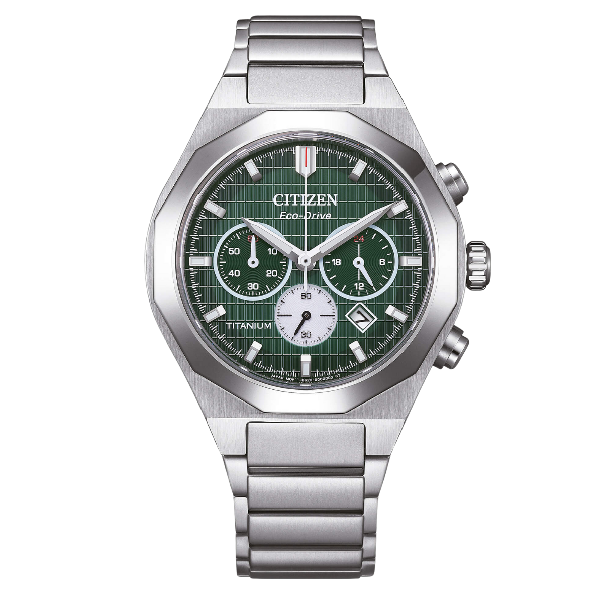 Citizen CA4691-59X CA4691 Zenshin Senkei Eco-Drive Super Titanium Green Dial Watch