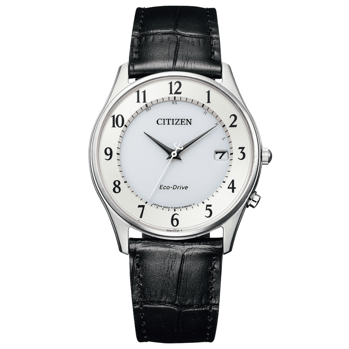 Citizen Collection AS1060-11A AS1060 AS1060-11 Eco-Drive White Dial Leather Watch