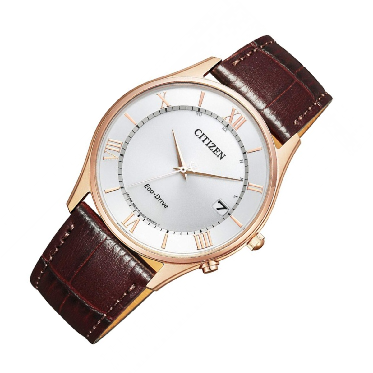 Citizen Collection AS1062-08A AS1062 AS1062-08 Eco-Drive Radio Controlled Leather Watch