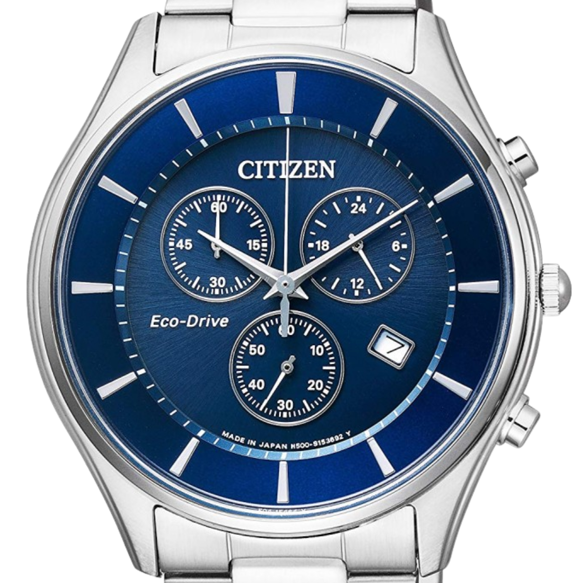Citizen Collection AT2360-59L AT2360 AT2360-59 Eco-Drive Blue Dial Chronograph Watch