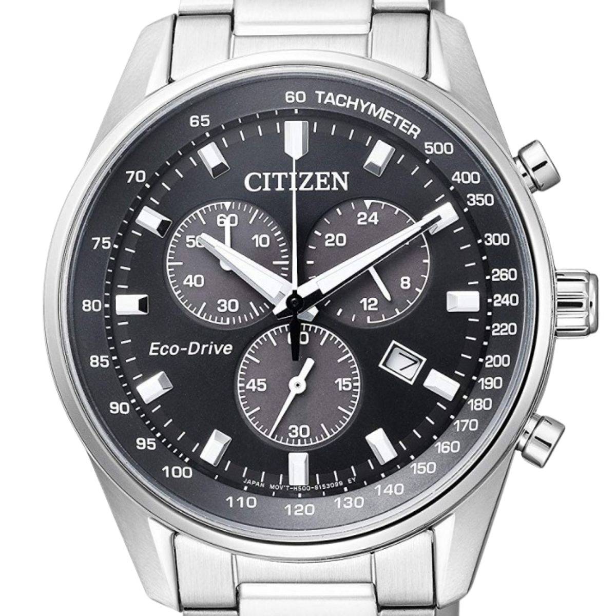 Citizen Collection AT2390-58E AT2390 AT2390-58 Eco-Drive Black Dial Chronograph Watch