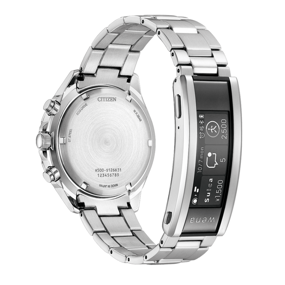 Citizen Collection AT2497-54E AT2497 Wena 3 Equipped Eco-Drive Chronograph Watch