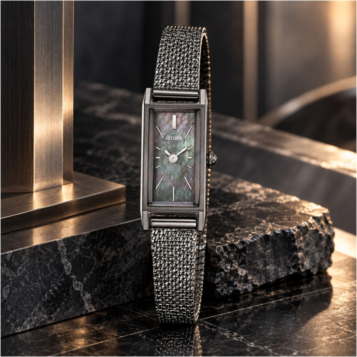 Citizen Eco-Drive Rectangular Mesh Limited Edition Women's Watch EG7049-53Y