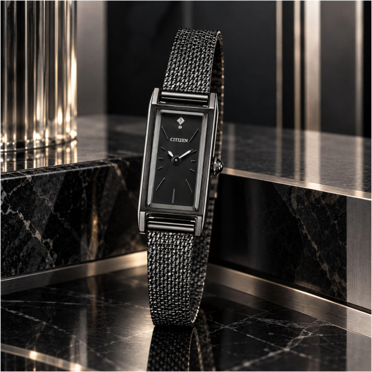 Citizen Eco-Drive Rectangular Mesh Limited Edition Women's Watch EG7048-56E