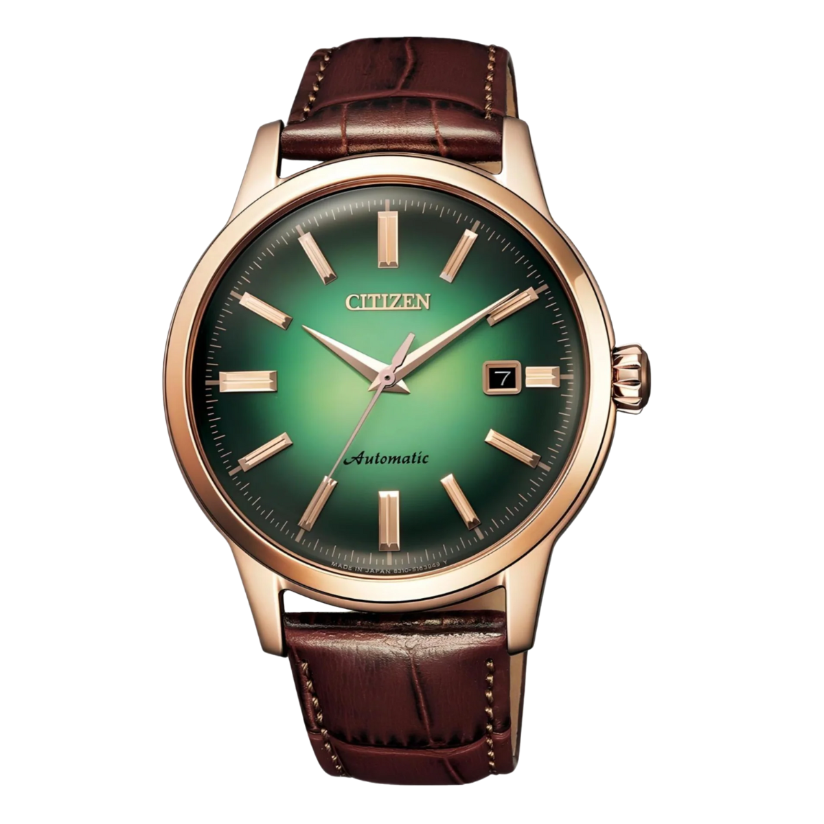 Citizen NK0002-14W Automatic: Classic Green Dial Leather