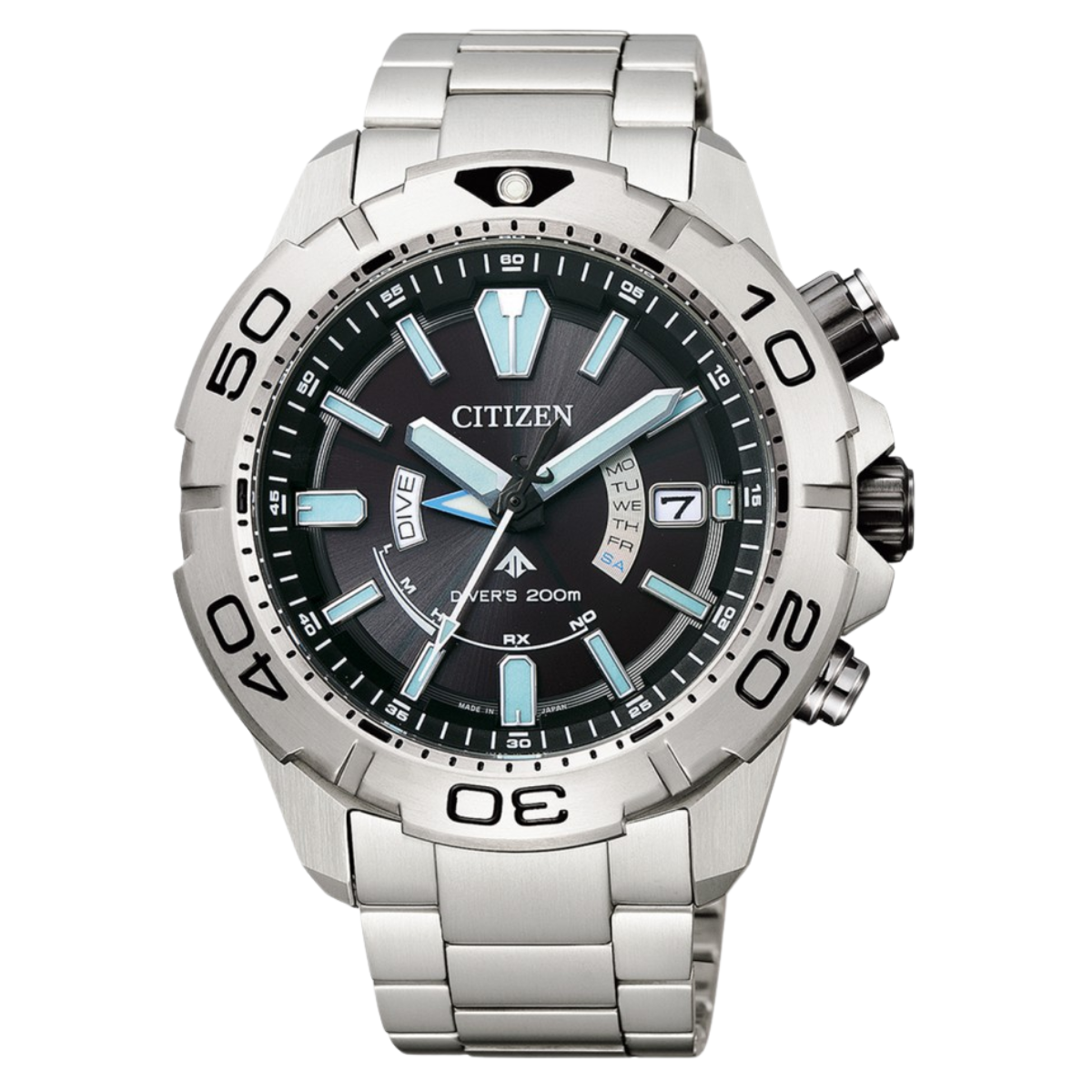 Citizen Promaster AS7141-60E AS7141 AS7141-60 Marine Eco-Drive Black Dial Titanium Watch