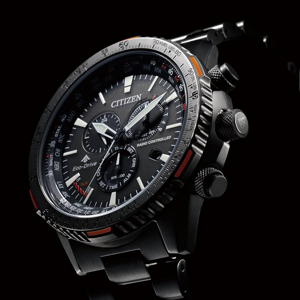 Citizen Promaster CB5007-51H CB5007 SKY Chronograph Black Dial Eco-Drive Mens Watch