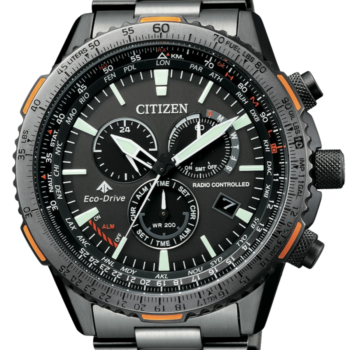 Citizen Promaster CB5007-51H CB5007 SKY Chronograph Black Dial Eco-Drive Mens Watch