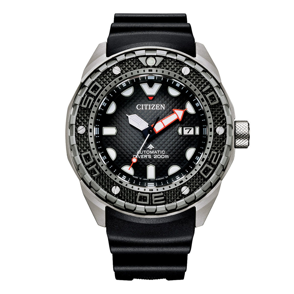 Citizen Promaster NB6004-08E NB6004 Automatic Diver Black Dial Rubber Mens Watch