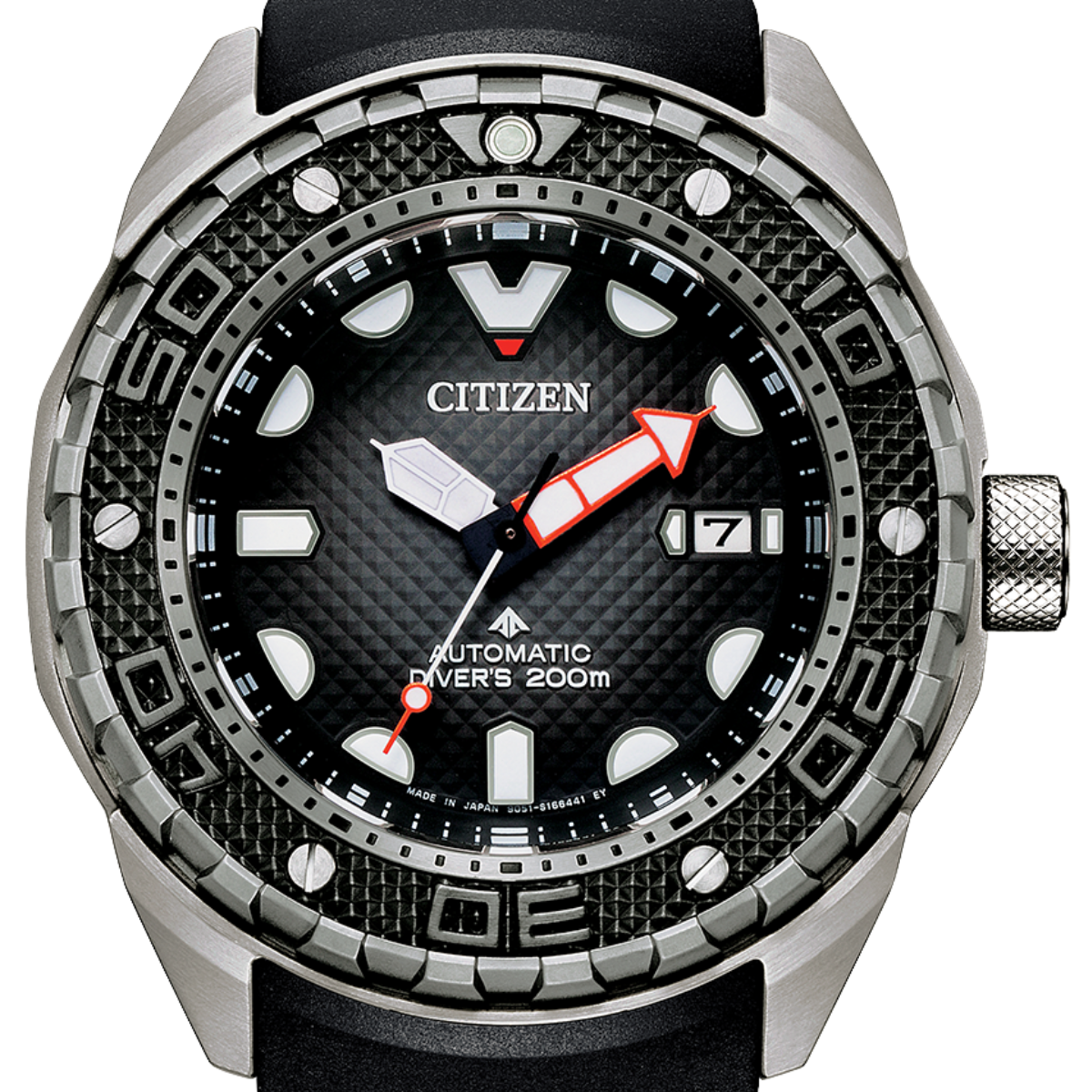 Citizen Promaster NB6004-08E NB6004 Automatic Diver Black Dial Rubber Mens Watch