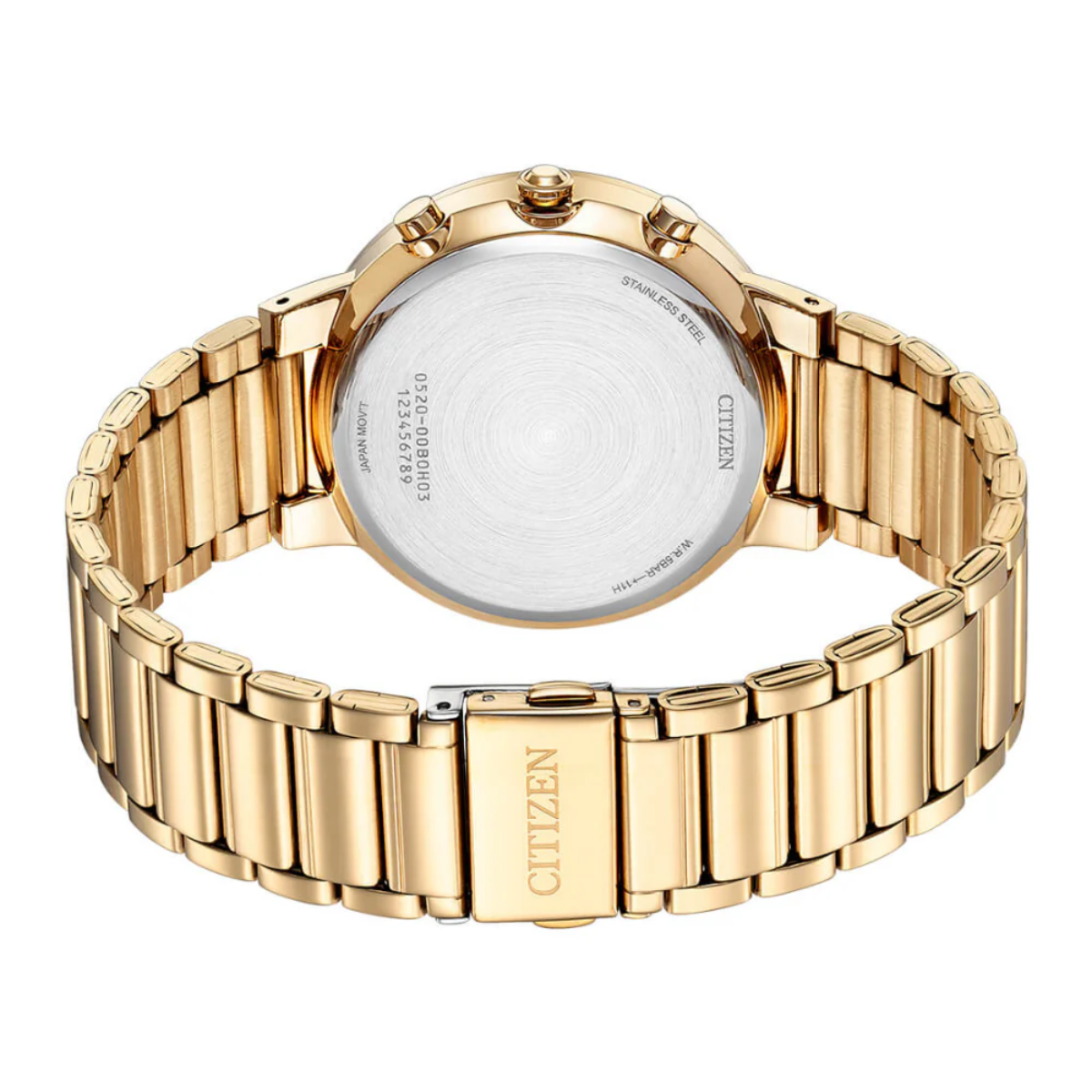 Citizen AN8223-54X Quartz Chronograph: Sporty Green Dial Gold Tone