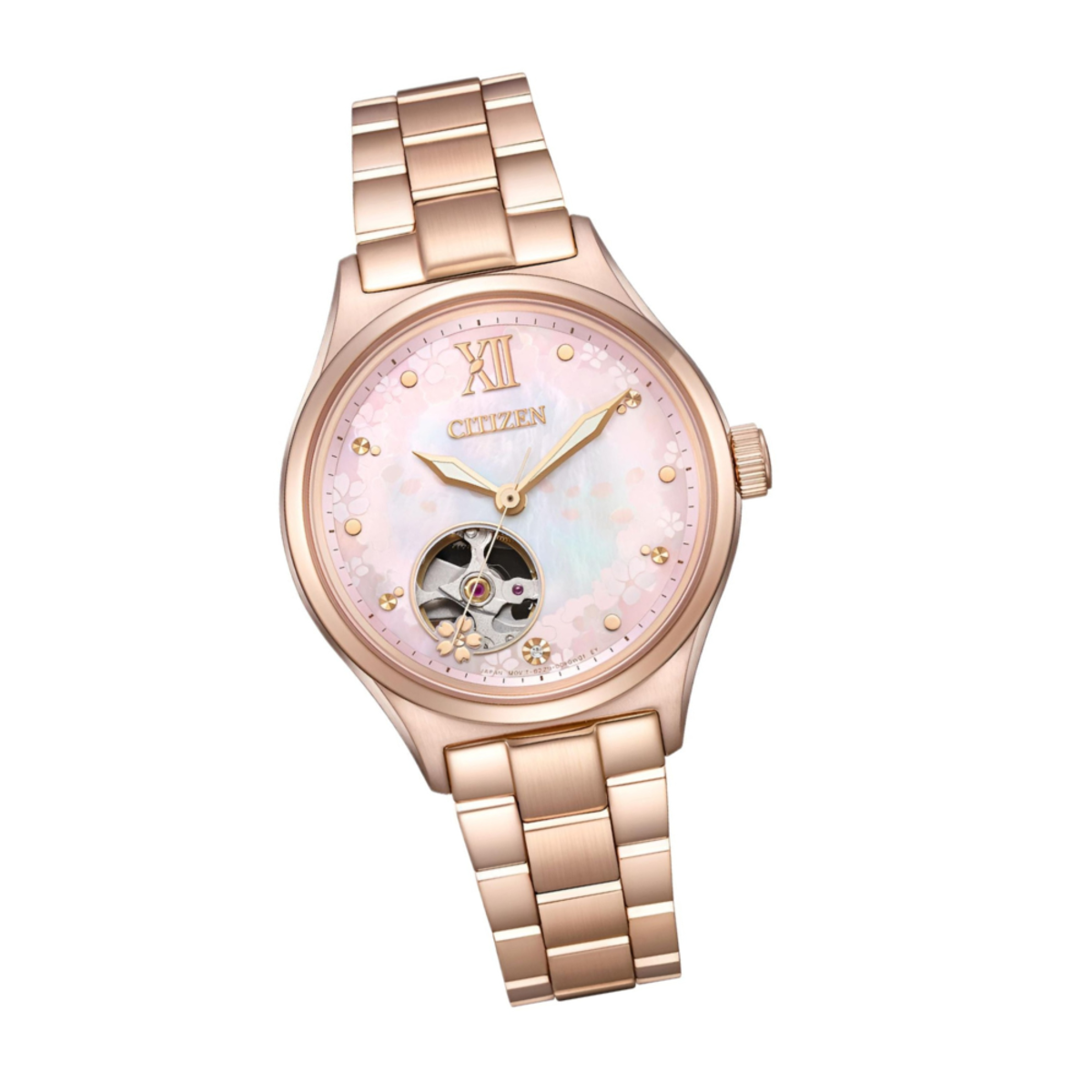 Citizen Automatic Sakura Limited Edition | PC1017-96W Open-Heart Dial