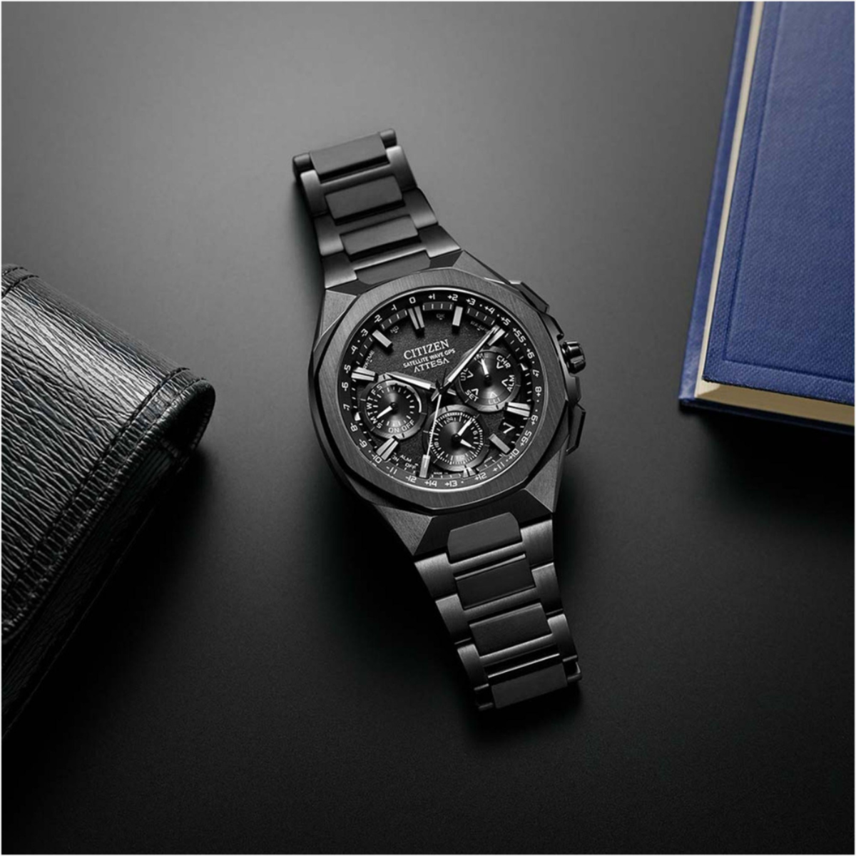 Citizen Attesa Satellite Wave GPS Hexagon Titanium Watch CC4105-69E