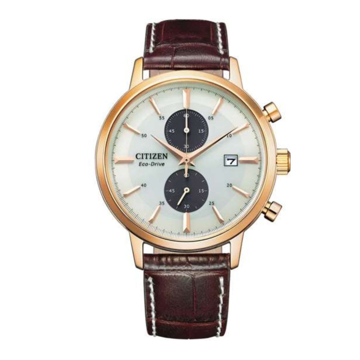 Citizen Eco-Drive Chronograph Leather Watch CA7063-12A