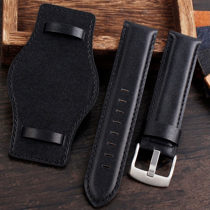 Sydney Bund Vintage 2-Way Leather Strap Dark Brown