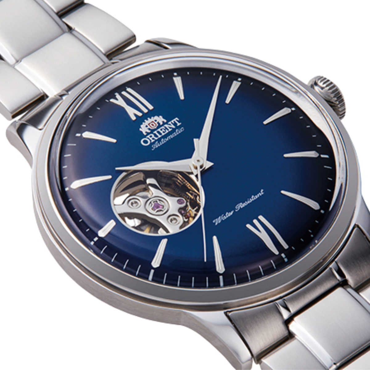 Orient RA-AG0028L Bambino Automatic Open Heart Blue Dial Mens Watch