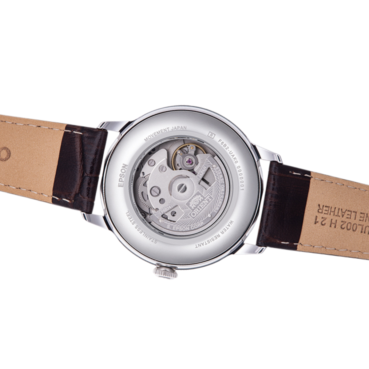 Orient Bambino RA-AK0804Y Sun and Moon Classic Automatic Leather Mens Watch