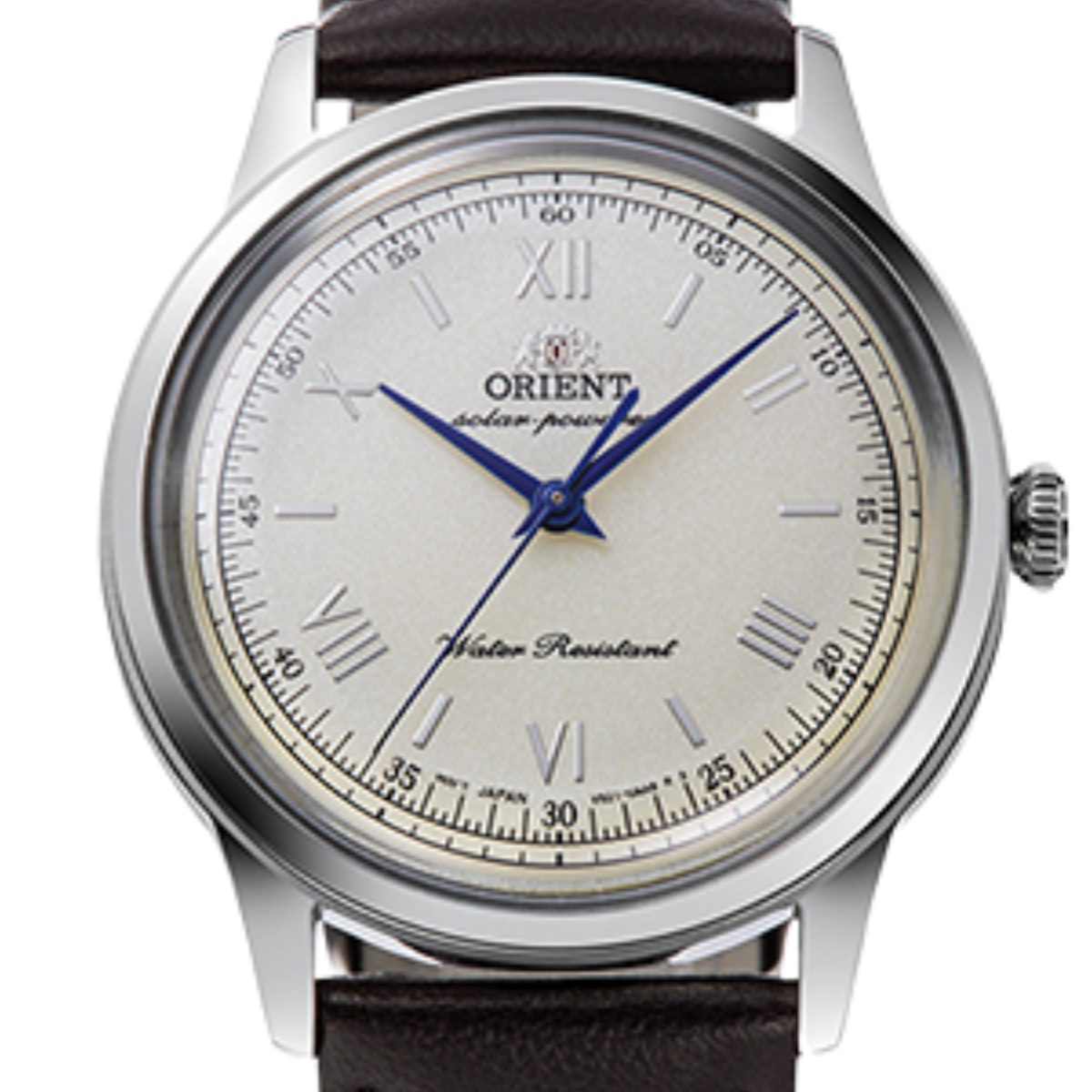 Orient Bambino RA-WK0003G 38MM Ivory Dial Solar Powered Leather Classic Watch