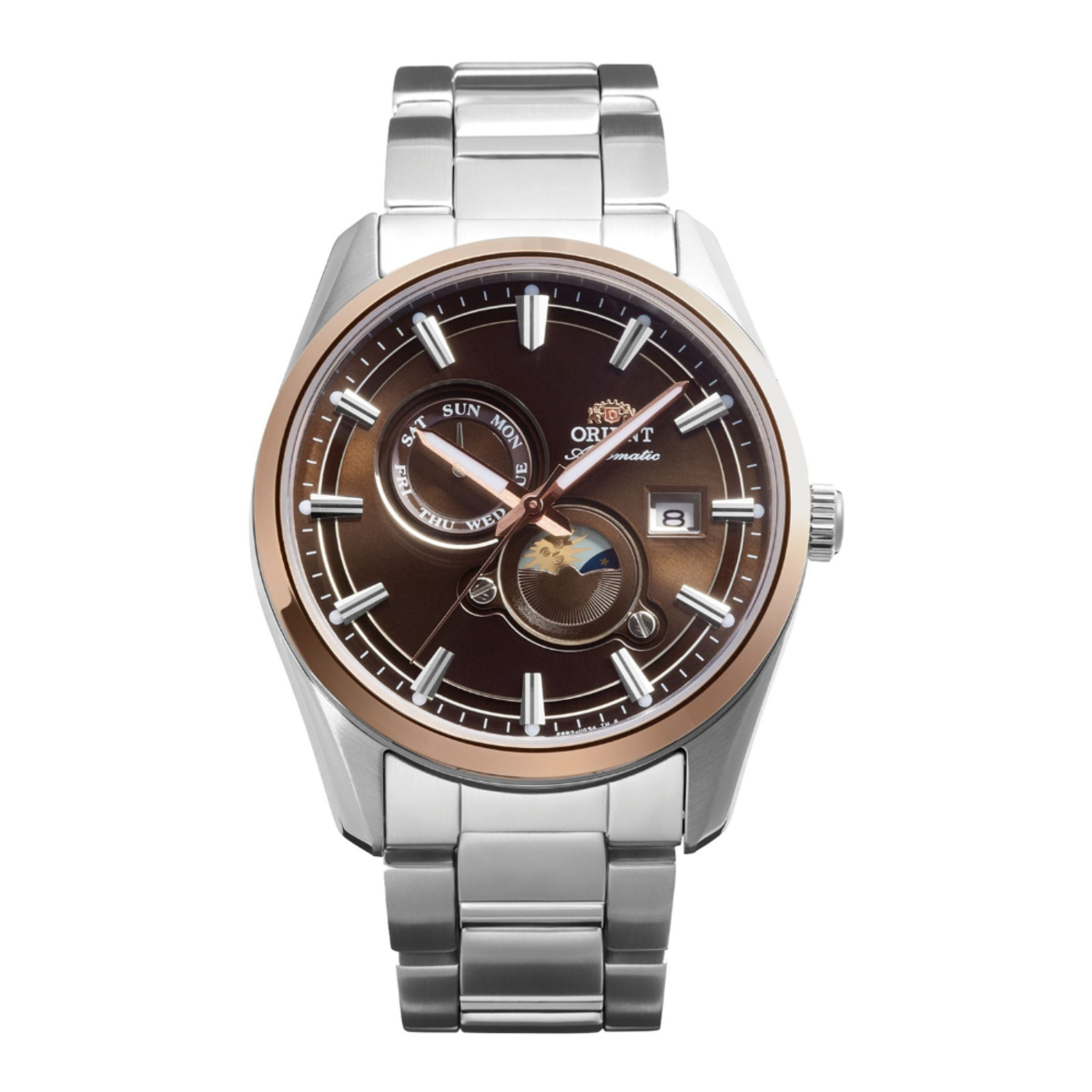 Orient Contemporary "Stretto Sun and Moon" | RA-AK0313Y Rose Gold Accents