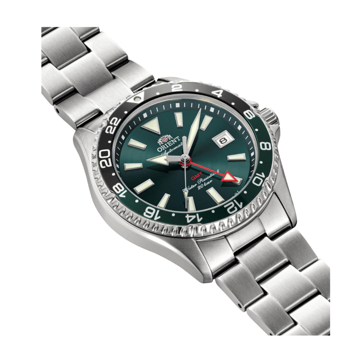 Orient Mako GMT Green Dial Automatic Watch RA-BC0002E