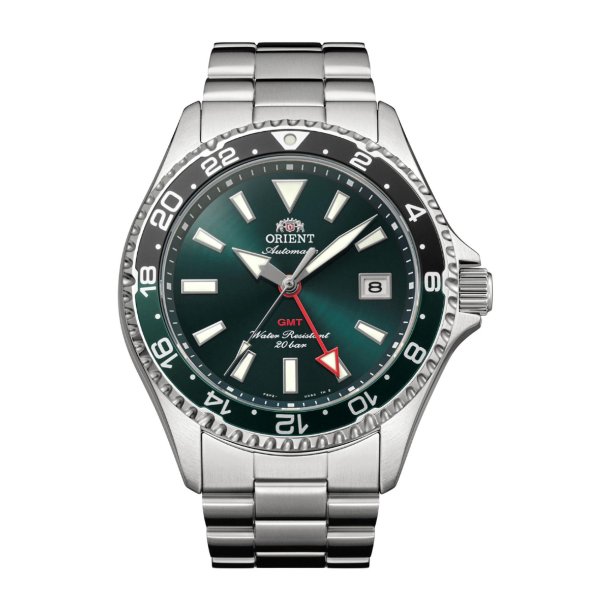 Orient Mako GMT Green Dial Automatic Watch RA-BC0002E
