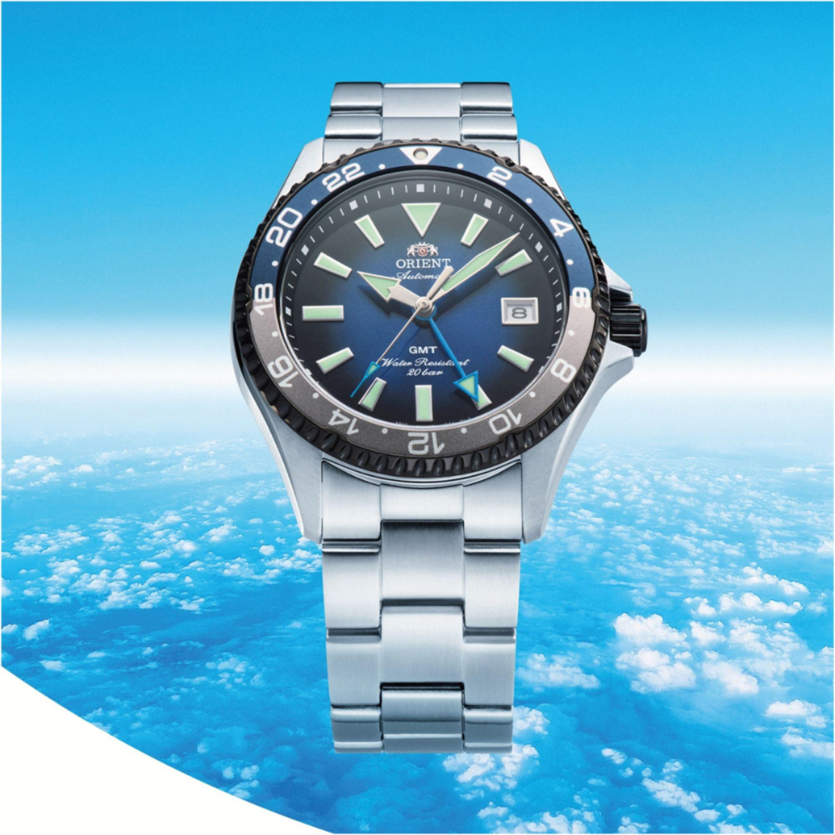 Orient Mako GMT Limited Edition Blue Dial Watch RA-BC0005L