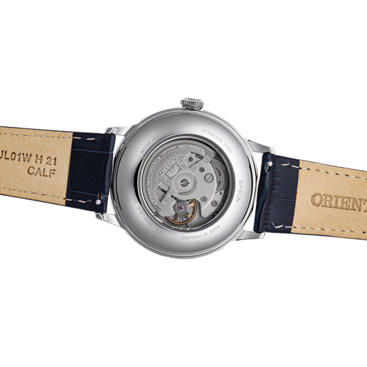 Orient RA-AC0024L Bambino 40MM Rare Blue Dial Mechanical Leather Classic Watch