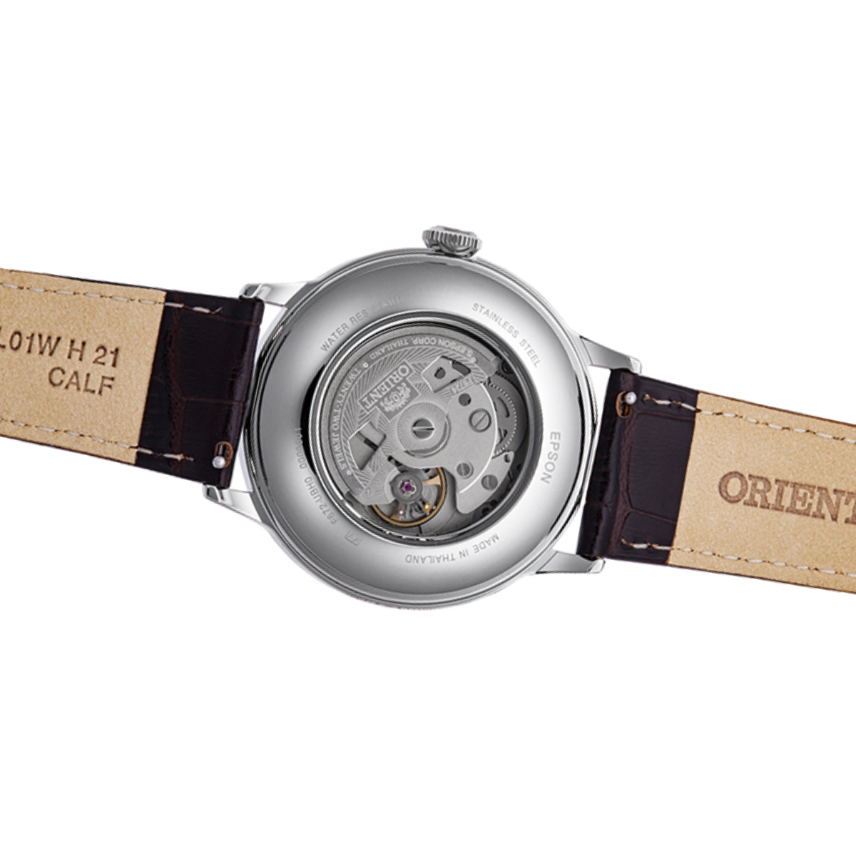 Orient RA-AC0023E Bambino Version 2 40.5mm Green Dial Leather Classic Watch