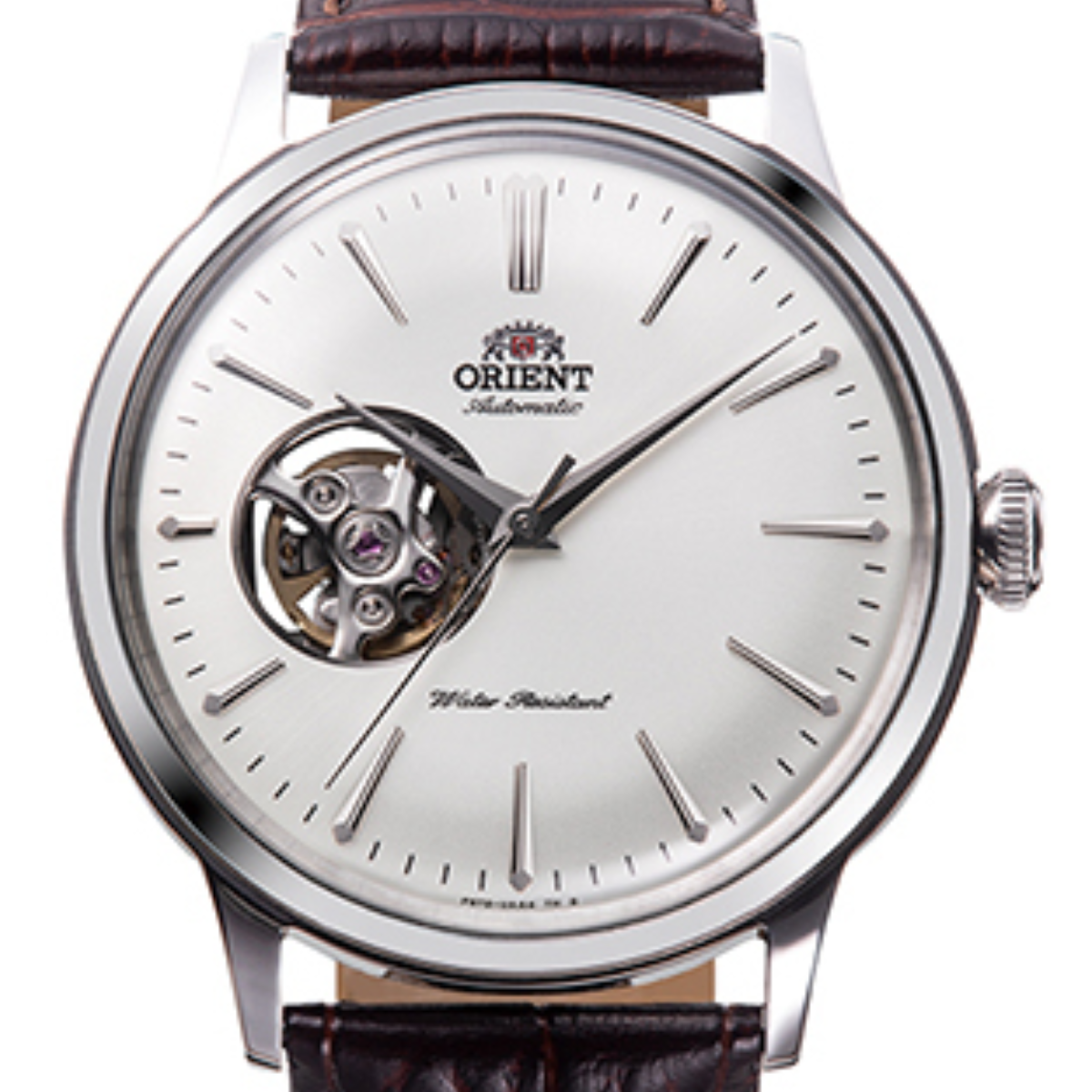 Orient RA-AG0002S Bambino 40.5MM Automatic Semi Skeleton Leather Classic Watch