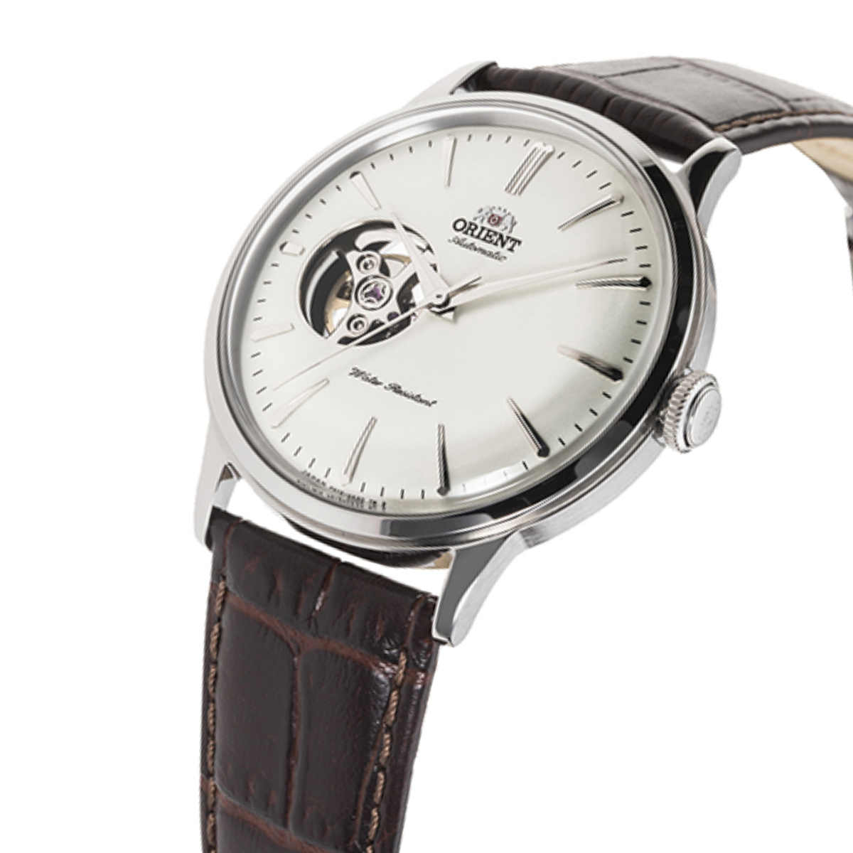 Orient RA-AG0002S Bambino 40.5MM Automatic Semi Skeleton Leather Classic Watch