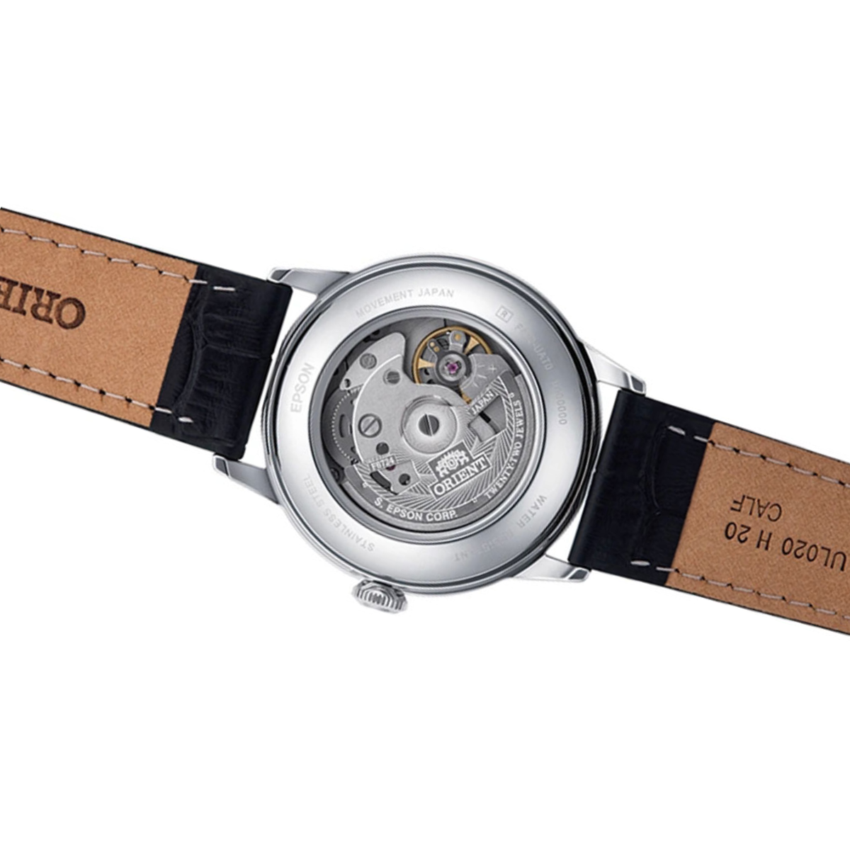 Orient RA-AG0002S Bambino 40.5MM Automatic Semi Skeleton Leather Classic Watch