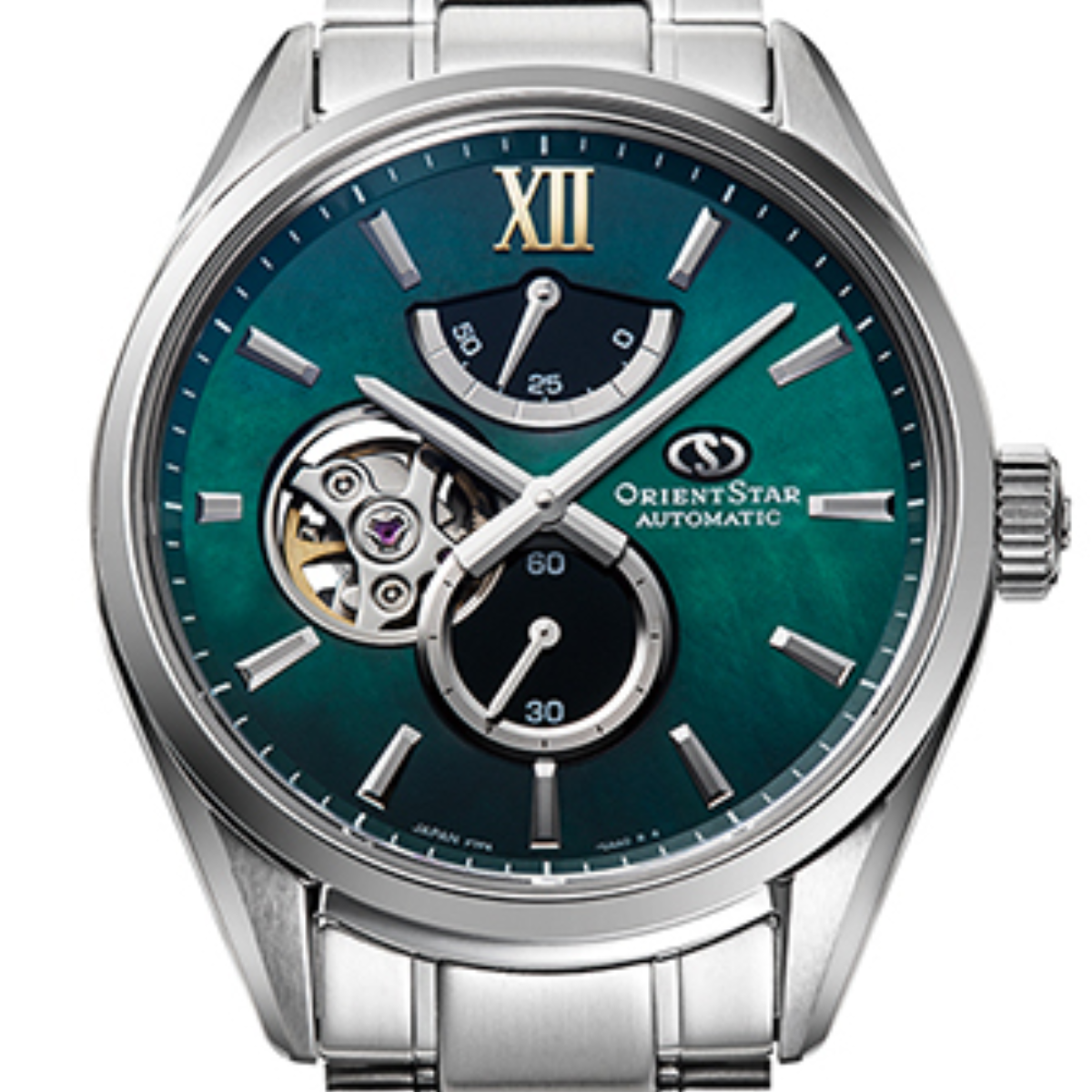 Orient Star RE-BY0005A M34 F7 Semi Skeleton Green Dial Mother of Pearl Watch