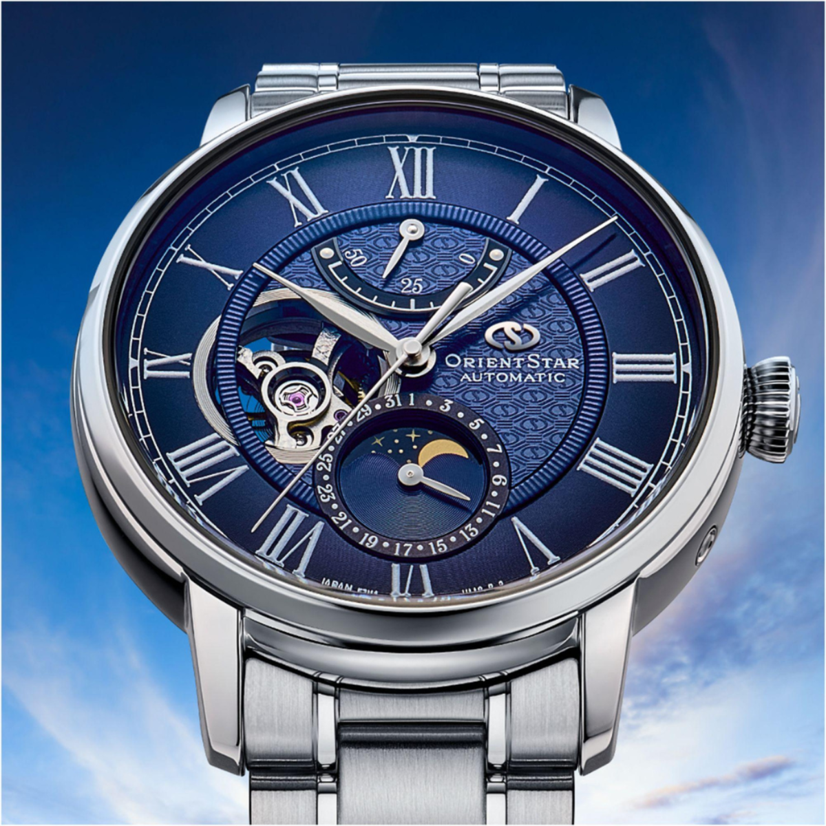 Orient Star | Classic M45 F7 Moon Phase Semi-Skeleton Watch RE-BT0006L