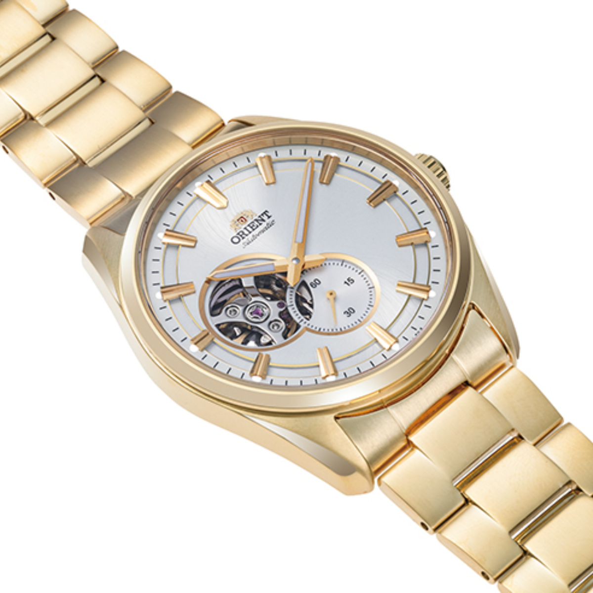 Orient RA-AR0007S Contemporary Semi Skeleton White Dial Mechanical Watch