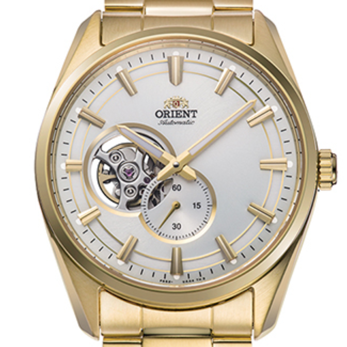 Orient RA-AR0007S Contemporary Semi Skeleton White Dial Mechanical Watch