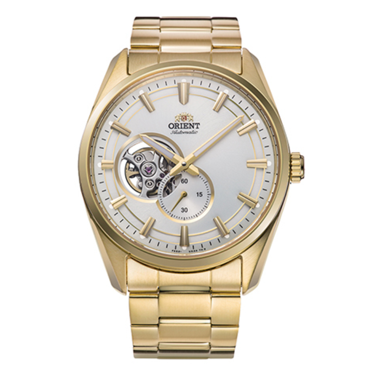Orient RA-AR0007S Contemporary Semi Skeleton White Dial Mechanical Watch