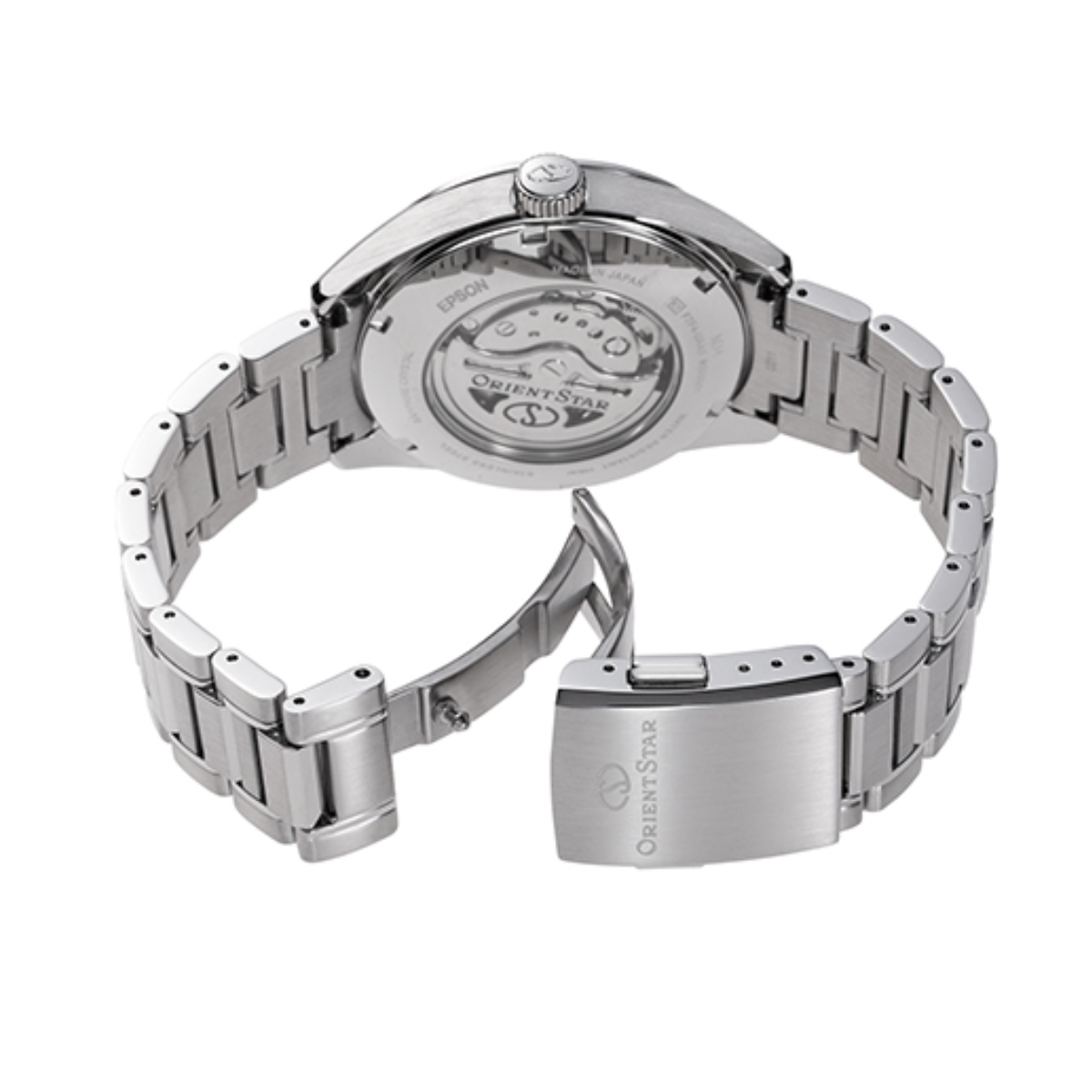 Orient Star RE-BY0004A M34 F7 Semi Skeleton Blue Dial Mother of Pearl Watch