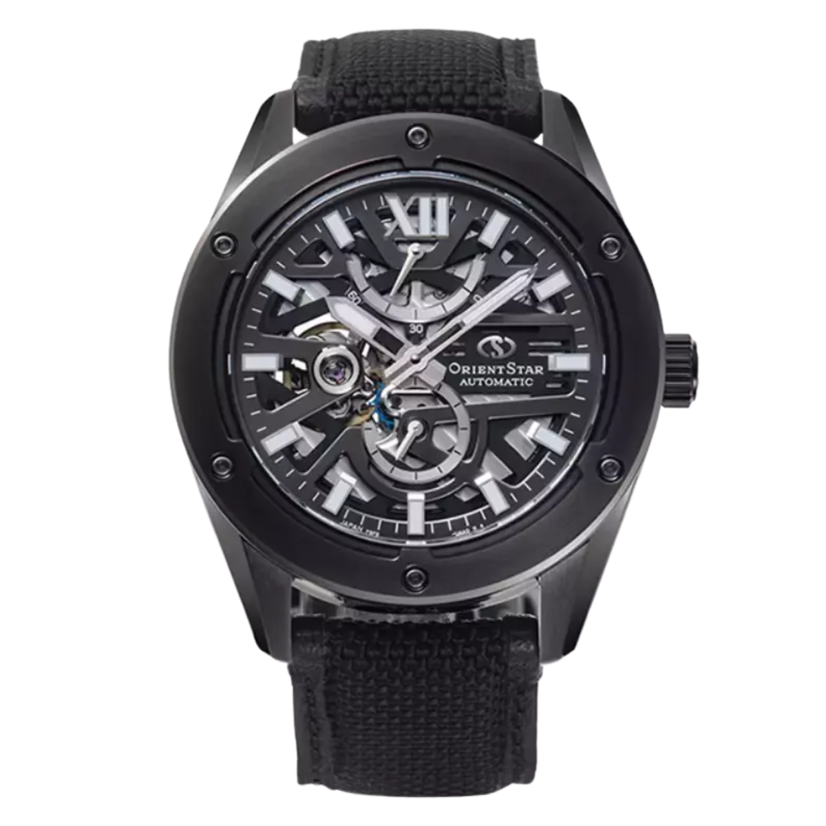 Orient Star RK-BZ0002B: Skeleton Automatic with Black Nylon Strap