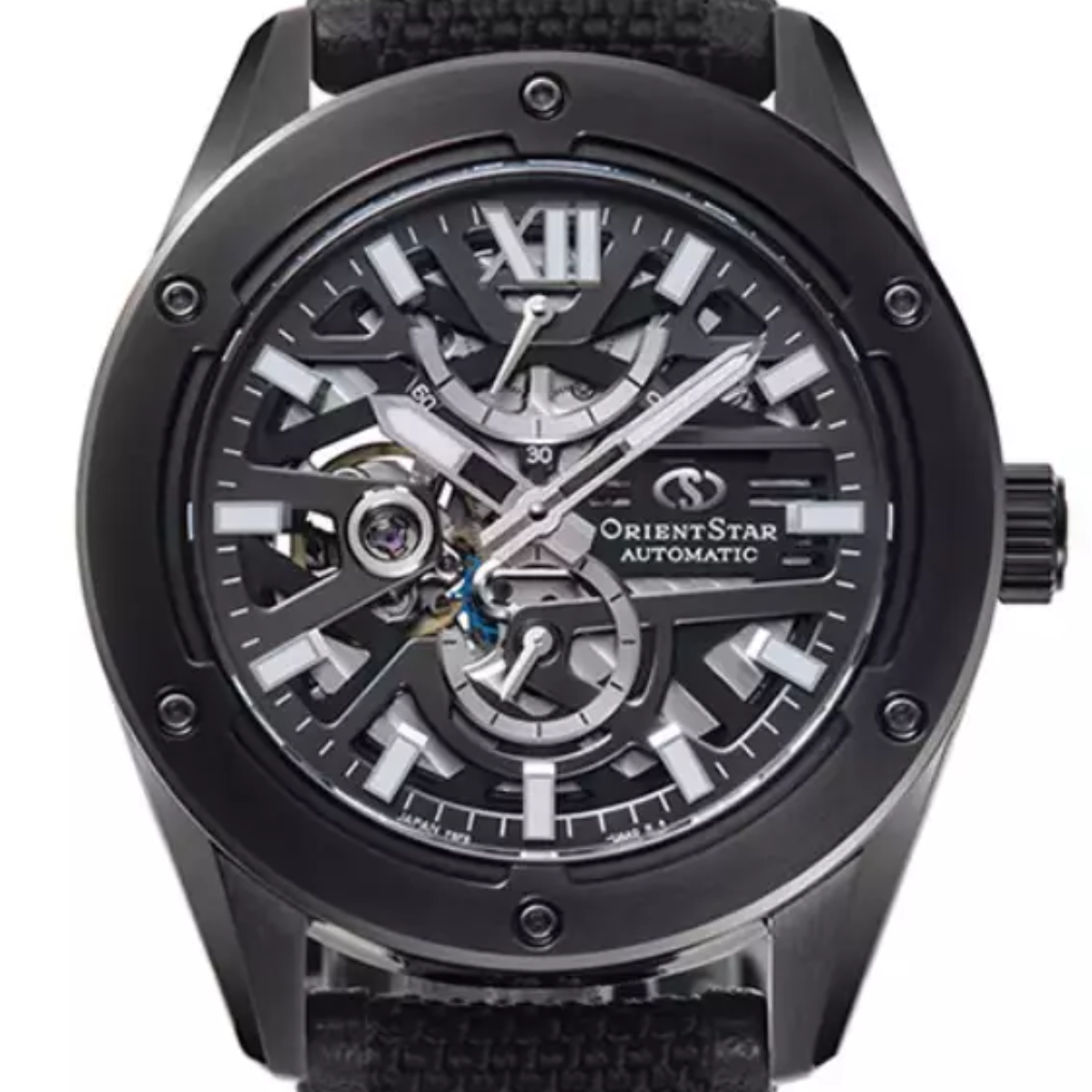 Orient Star RK-BZ0002B: Skeleton Automatic with Black Nylon Strap